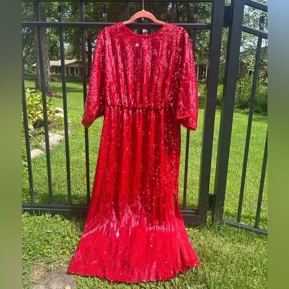 J Crew Sequin V Back Midi Dress NWT - Picture 7 of 14